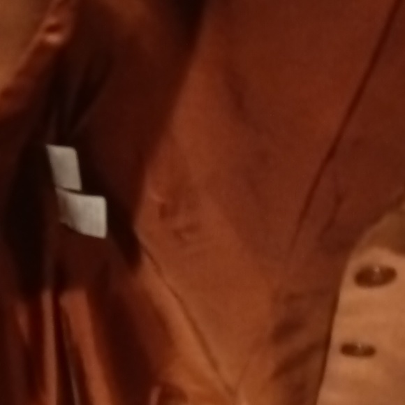 FINAL PRICE JONES NEW YORK 100% silk brown blazer with brown buttons 10 - Picture 5 of 11